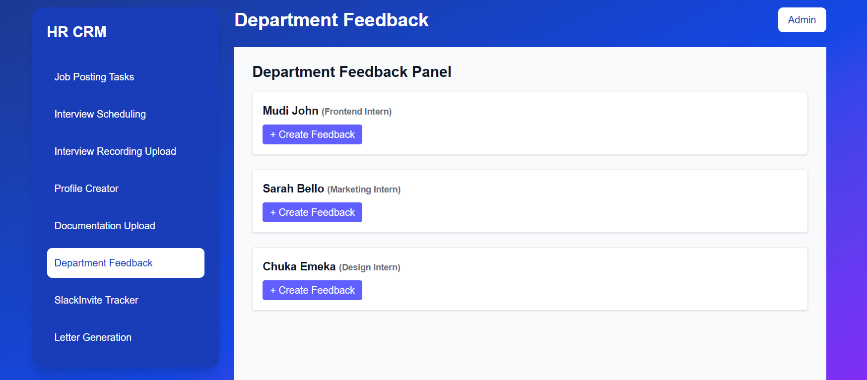 HR CRM Tool